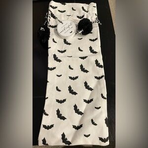 Adam & Co linen wine bag Bat Print Drawstring Bag